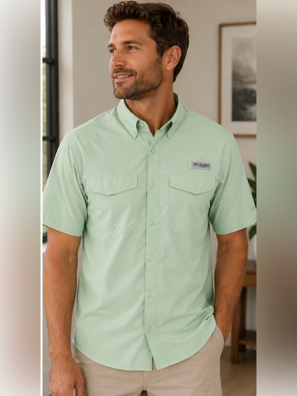 Columbia PFG Men’s Sun Protection Outdoor Sport Fishing Shirt Lightweight XLT